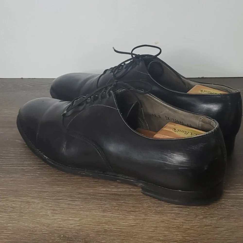 Cordwainer Wright Black Leather Wingtip Oxford Shoes Men's Size 13D‎